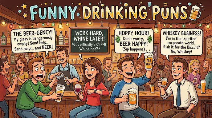 Funny Drinking Puns