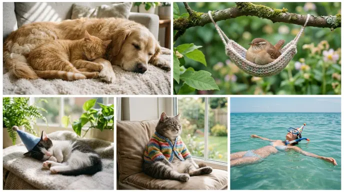 Peaceful Puns and Calm Captions