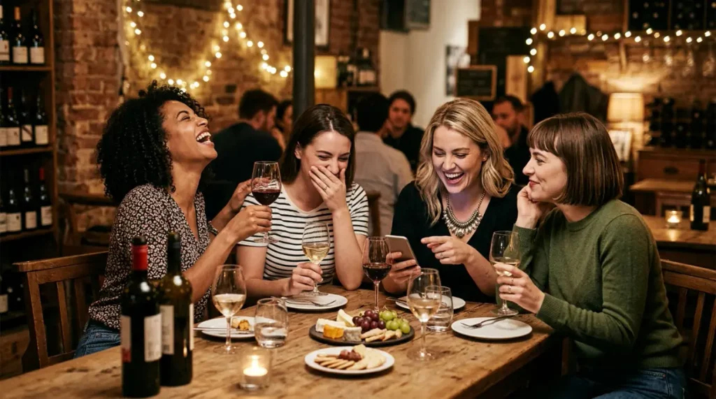 Wine Captions for Girls' Night